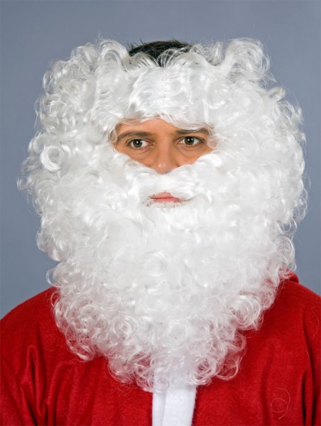 XXL Weihnachtsmann Bart Mit Stirnperücke