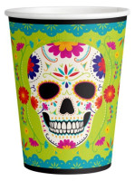 8 färgglada day of the dead koppar 250ml