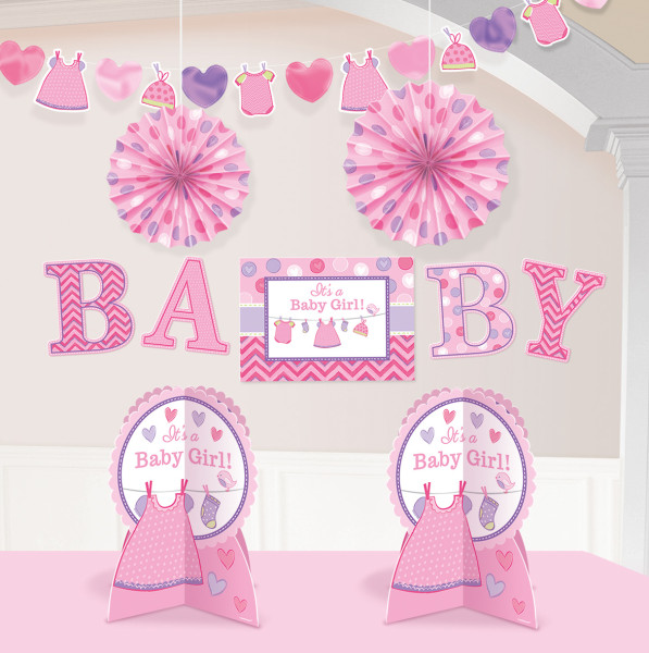 Babyparty Deko-Set Mädchen 10-teilig