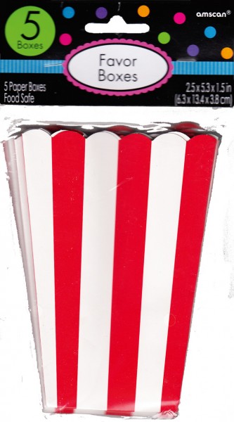 Candy Buffet Snack Box Fiesta Rot Gestreift 2