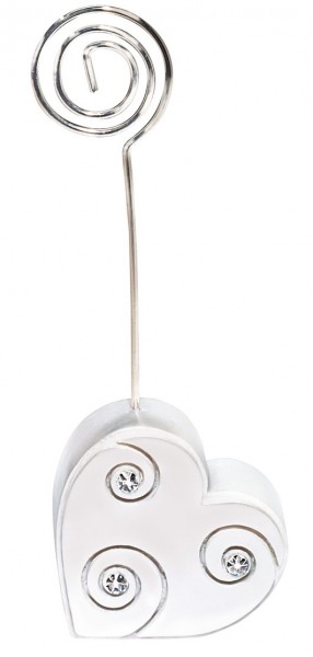 Funkelnder Herz Tischkartenhalter 10,8cm