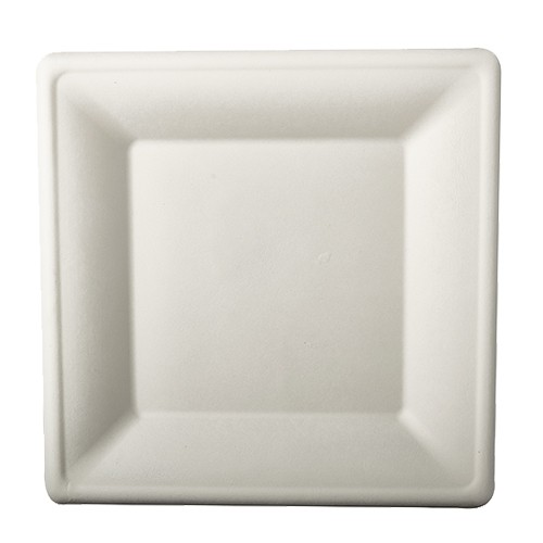 12 Zuckerrohr Teller Aida weiß 26 x 26cm