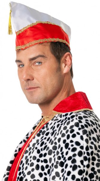 Vitröd vaktmössa prinshatt