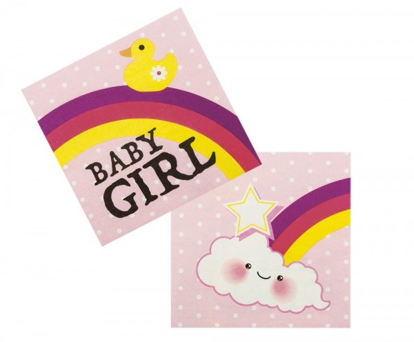 12 Baby Girl Motiv Servietten 33 x 33cm
