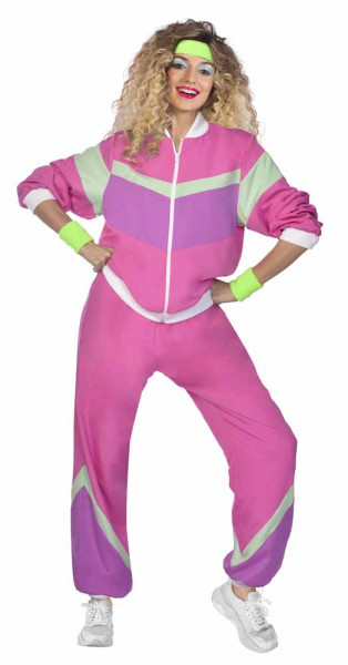 80er Jahre Trainingsanzug in Pink unisex 5