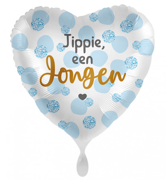 Baby Boy Heart Folienballon NL 43cm