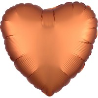 Edler Satin Herzballon bernstein 43cm