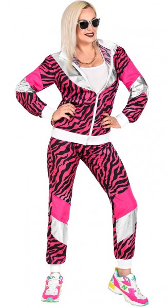 Pinker 80er Jahre Tiger Trainingsanzug 4