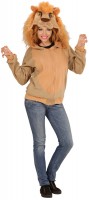 Plüschige Löwen Sweatshirt-Jacke