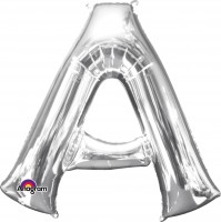Folienballon Buchstabe A silber 86cm