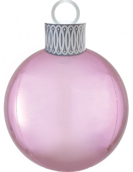 Weihnachtskugel Ballon rosa 38 x 50cm
