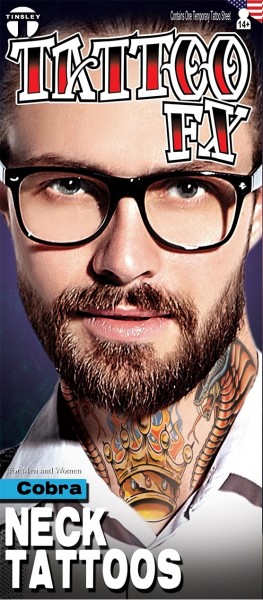 FX Hals Tattoo Kobra