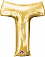 Buchstaben Folienballon T gold 81cm