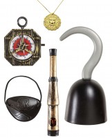 5-Teiliges Piratenkostüm Accessoires-Set