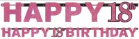 Pink 18th Birthday Girlande 2,13m