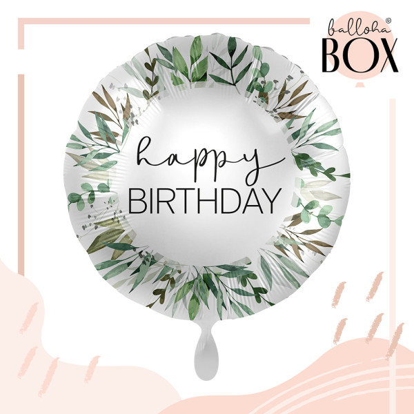Balloha Geschenkbox DIY Natural Greenery Birthday XL