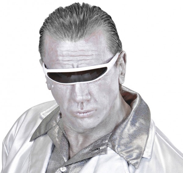 Weiße Roboter Brille