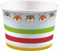 8 Eisschalen Tier Verzierung Fuchs & Bieber