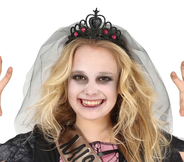 Zombie Prinzessin Diadem mit Schleier