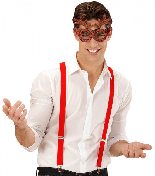 Funkelnde Rentier Brille Rudi 3