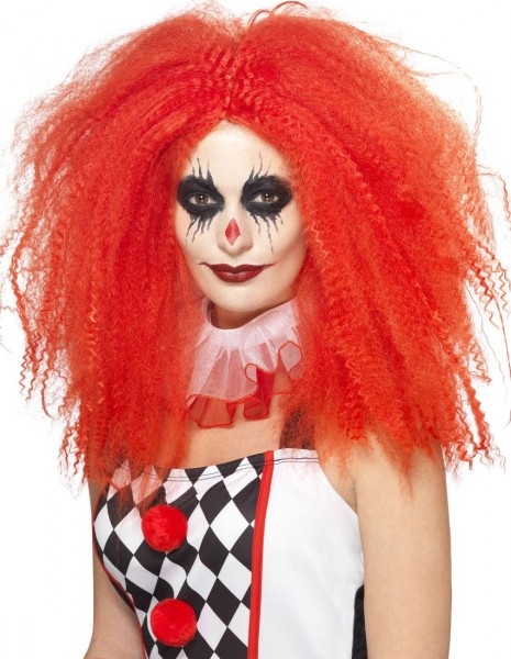 Rote Clown Harlekin Haarpracht Perücke