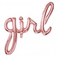 Girl Folienballon roségold 77 x 70cm