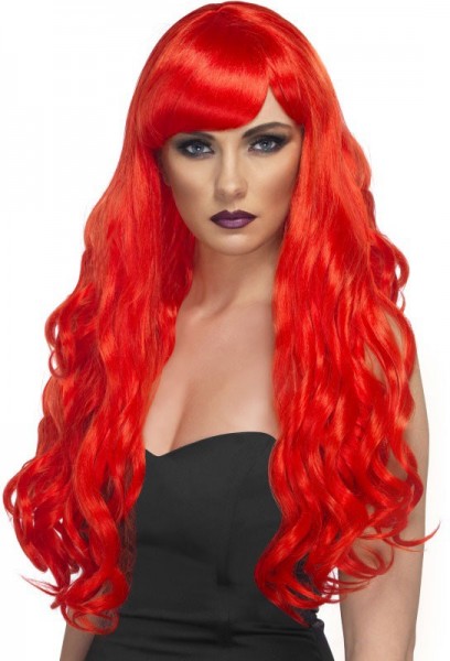 Perücke Lang Locken Rot Arielle