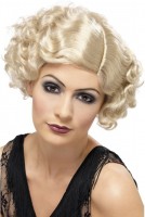 Blonde 20er Jahre Flapper Diva Perücke