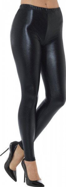 Schwarze Glanzleggings Blackie für Damen