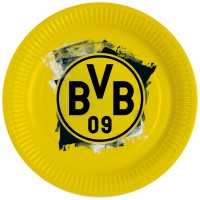 8 BVB Dortmund Pappteller 23cm