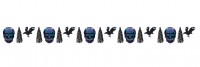 Shimmer Skull Halloween Girlande 3m