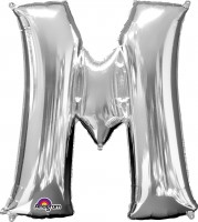 Folienballon Buchstabe M silber 83cm