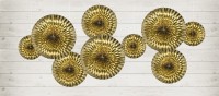 3 Metallic Rosetten Marielle gold