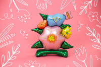 Stehender Frühlingsblumen Ballon 86 x 80,5cm