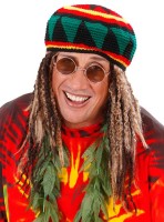 Blond-Braune Rastafari Perücke Deluxe