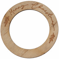 Vorschau: 6 Holz Serviettenringe Merry Christmas