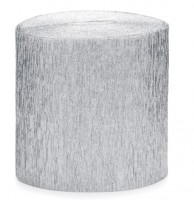 10 m Krepppapier silber 4-teilig
