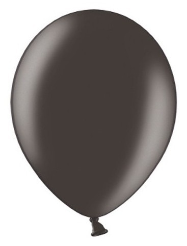 50 Partystar metallic Ballons schwarz 27cm