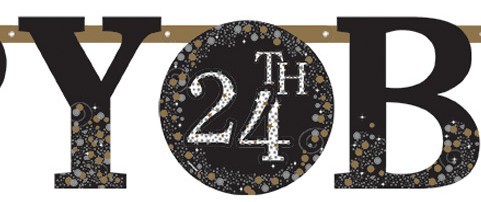 Sparkling Birthday Girlande mit Jahreszahl-Etiketten 3