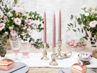 Vorschau: 10 Stabkerzen Lucia roségold 24cm