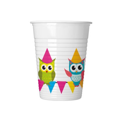 8 Eulen Fiesta Becher 200ml