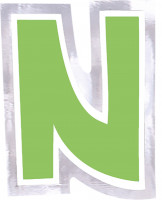 48 Ballonsticker Buchstabe N