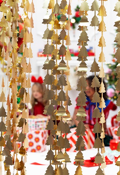 Goldener Tannenbaum Vorhang 1 x 2,45m 7
