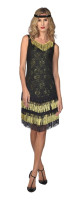 Elegantes Charleston Kleid Schwarz