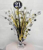 Golden 21st Birthday Tischfontäne 46cm