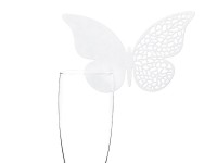 Vorschau: 10 Papier-Untersätzer Weiß Schmetterling-Stanz