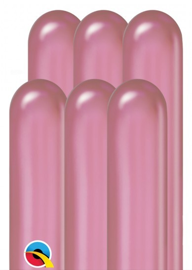 100 Metallic Modellierballons mauve 1,5m