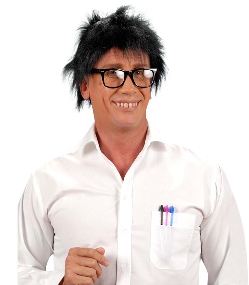 Zerzauste Professor Perücke In Schwarz