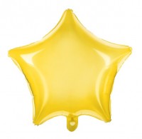 Transparenter Sternballon gelb 48cm