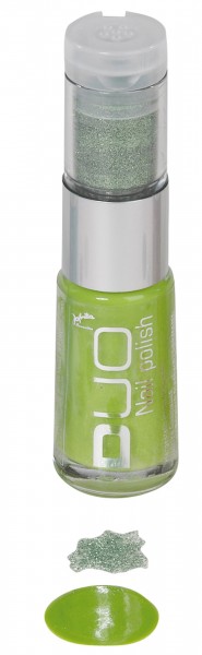 Grün Funkelnder Nagellack Mit Glitterpuder